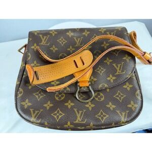 Louis Vuitton Monogram Saint Cloud GM Crossbody Bag Brown Broken Strap